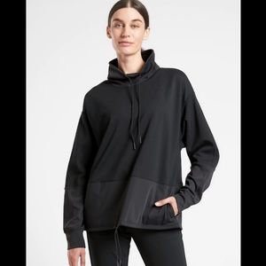 NWT Athleta Hermosa Mock Neck Sweatshirt // Black